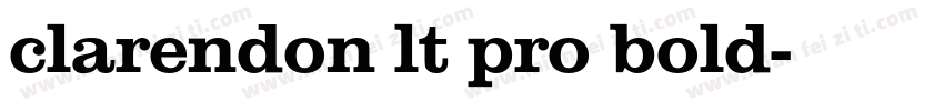 clarendon lt pro bold字体转换